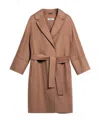 Max Mara Arona Open Coat In Brown