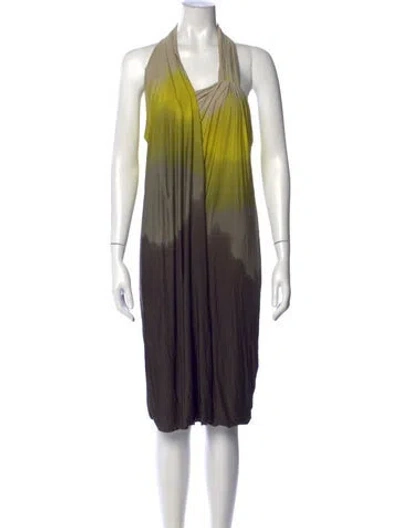 Pre-owned Max Mara Tie-dye Print Knee-length Dress In Green