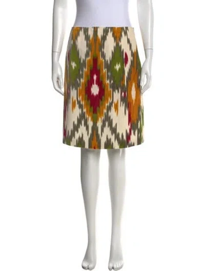 Pre-owned Max Mara Tie-dye Print Knee-length Skirt In Multi