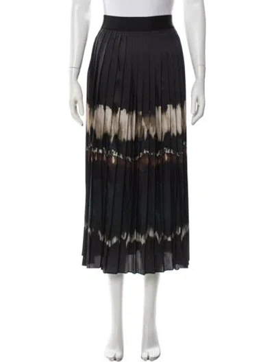 Pre-owned Max Mara Tie-dye Print Midi Length Skirt In Blue