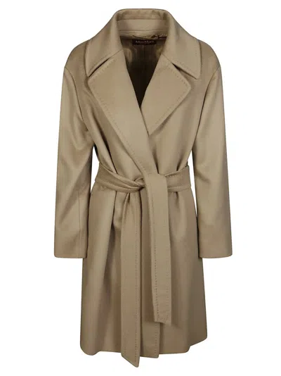 Max Mara Tiger Midi Coat In Brown