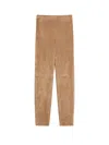 Max Mara Tight Suede Trousers In Camel