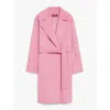 Max Mara Tigre Woolen Coat In Pink
