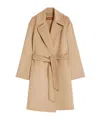 Max Mara Tigre Wool Wrap Coat In Nude