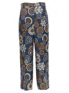 Max Mara Timeb Printed Casual Pants In Blue