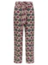 Max Mara Floral Bow Detail High Waist Trousers In Multi