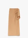 Max Mara Beige Camel Midi Skirt In Beige