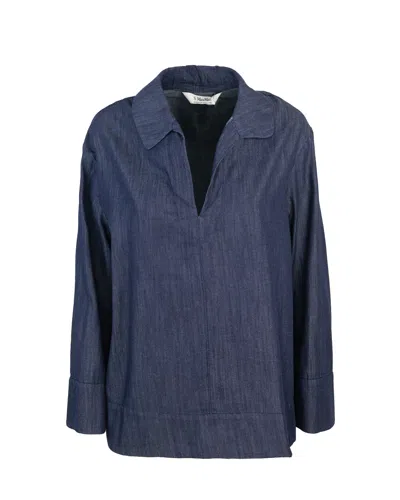 Max Mara Timeless Camicia Caterina Blu