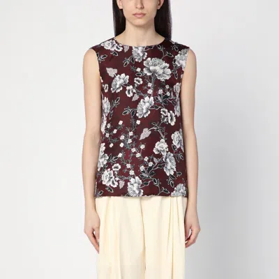 MAX MARA TIMELESS MAX MARA TIMELESS REVERSIBLE PATTERNED SILK CAMISOLE TOP
