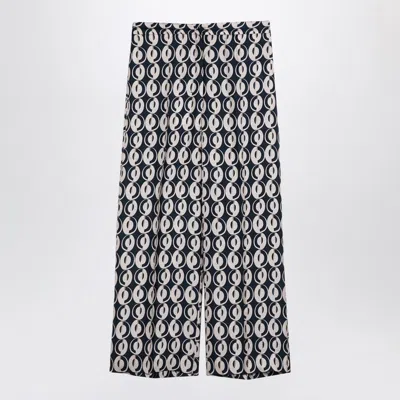 Max Mara Timeless Women's All Over Printed Silk Trousers