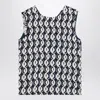 Max Mara Timeless Women's Reversible Blue Sleeveless Top