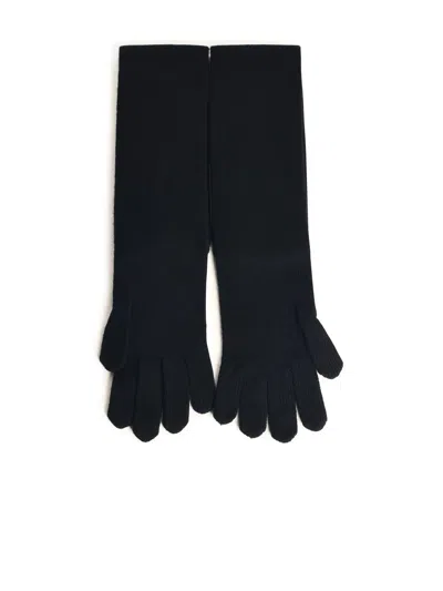 Max Mara 'timor' Black Cashmere Gloves Women