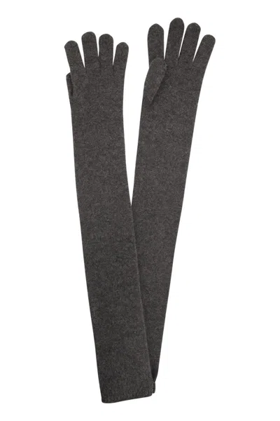 Max Mara Timor Gloves In Gray