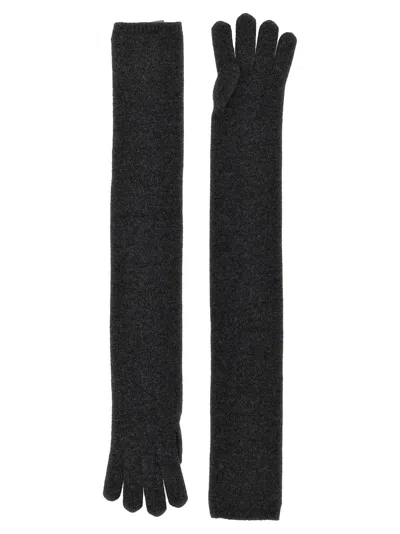 Max Mara Timor Gloves In Gray