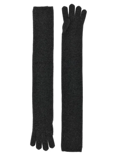 Max Mara 'timor' Gloves In Gray
