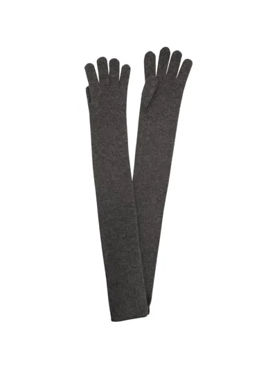 Max Mara Timor Cashmere Long Gloves In Black