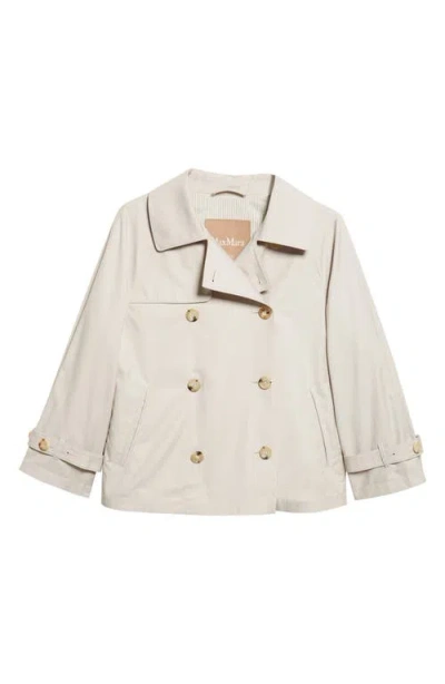 Max Mara Tina Water Repellent Twill Crop Trench Coat In Sand