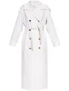 Max Mara Double-breasted Wool Trench Coat In White