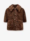 Max Mara Titty Alpaca And Wool Peacoat In Animal Print