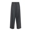 Max Mara Wide-leg Trousers With High Waist In Gray