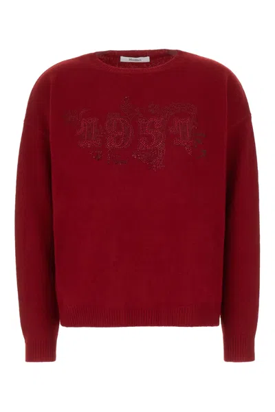 Max Mara Tiziano Red Wool Blend Sweater