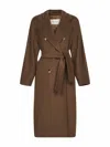 Max Mara Women Tobacco 101801 Icon Coat Madame Coat In Brown