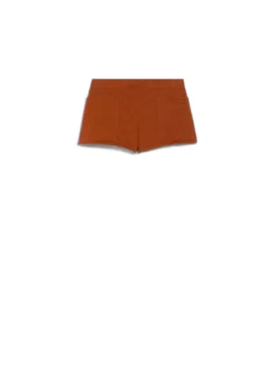 Max Mara Tobacco Short Trousers For Women In Brown