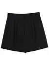 Max Mara Giugno Wool-blend Short In Black