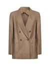 Max Mara Tobacco Stretch Cashmere Harald Blazer In Brown