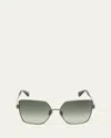 Max Mara Tonal Metal Butterfly Sunglasses In Gunmetal Gray