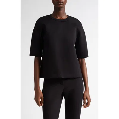 Max Mara Tondo Stretch Knit Top In Black