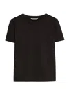 Max Mara Black Cotton T-shirt In Black