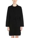 Max Mara Tony Belted Coat In Black