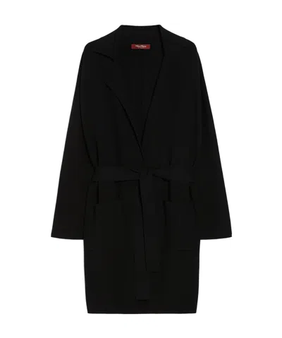 Max Mara Tony Long-sleeved Coat In Black