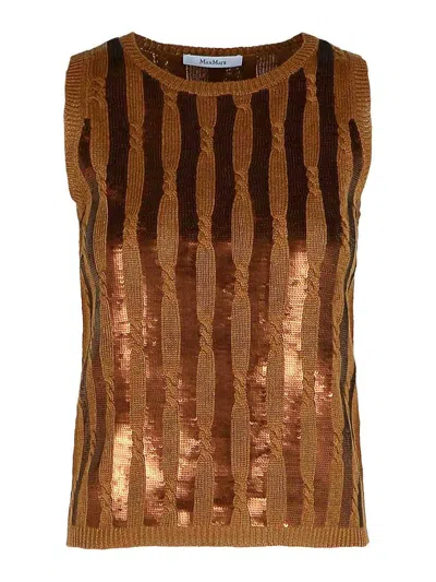 MAX MARA TOP - MARRÓN