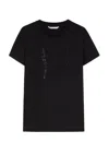 Max Mara Embellished Round Neck Top With Graphic Detail In Black