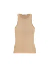 Max Mara Womens Sand Arnes Knitted Cotton Tank Top In Beige