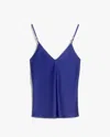 Max Mara Envers Satin Top In Blue