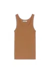 Max Mara Eliadi Ribbed Wool Tank Top In Brown
