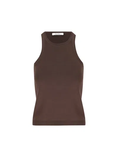 Max Mara Scoop-neck Ribbed Tank Top In Green