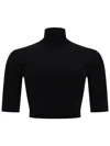 Max Mara High-neck Short-sleeved Knitwear In Black