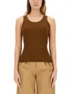 Max Mara Top "eliads" In Brown