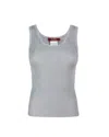 Max Mara Top Hardy In Viscosa Lurex Argento In 001