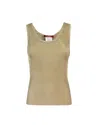 Max Mara Top Hardy In Viscosa Lurex Oro In Blue Beige