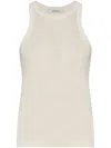 Max Mara Knitted Tank Top In Beige