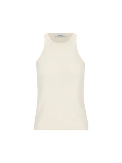 Max Mara Top In Ivory White