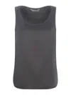 Max Mara Pan Sleeveless Top In Grigio