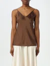 Max Mara V-neck Sleeveless Top In Burnt