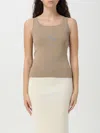 Max Mara Pentola Knitted Tank Top In Beige