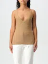 Max Mara Sleeveless Knitted Top In Beige